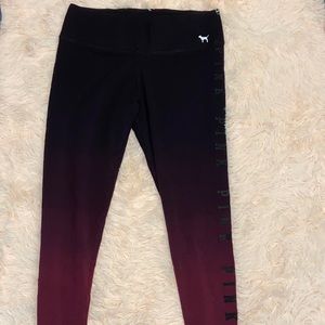 Pink Ombré Red and Black Leggings
